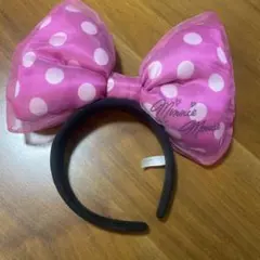 リボン ピンク 水玉 カチューシャ ディズニー