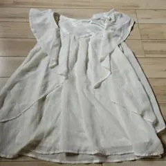 INGNI アイボリー フリル付き 半袖トップス M