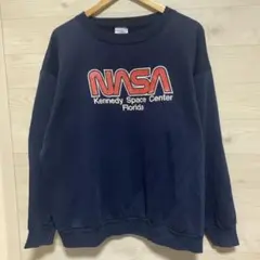 90s TRENCH NASA スウェット XL ネイビー　usa製