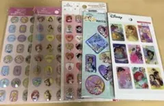 ５種類　ディズニープリンセス　ウォーターシール　ストーンシール　クリマスマ　3D
