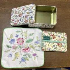 新品未使用　ミントン　ハンカチ＆ティシュポーチ＆缶ケースセットのサムネイル