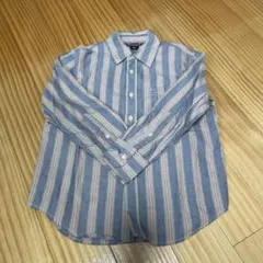 GapKids ストライプ長袖シャツ 130cm 綿100%