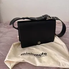 minitmute 黒 レザーショルダーバッグ 保存袋付きのサムネイル