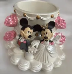 未使用 ミッキー＆ミニー 鉢 プランター プリザーブドフラワー用花器ウェディング