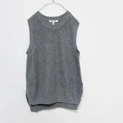 GLOBAL WORK ノースリーブニットベスト 重ね着ベスト グレー ニット