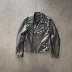 アルアバイル レザー ジャケット ダブル ライダース 羊革 ラム 黒 ブラック