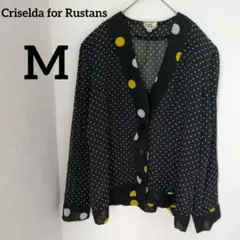 送料込❤Criselda for Rustans 【M】長袖シャツ ドット柄 黒