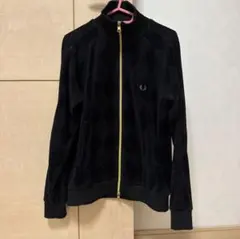 FRED PERRY Sサイズ　トラックジャケット　アーガイル　刺繍ロゴ　ベロアのサムネイル