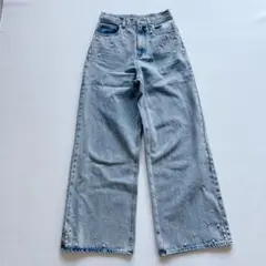 【美品】MERCURY DUO パールデニムパンツ　ハイウエスト　ワイドのサムネイル