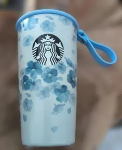 スタバ SAKURA2026 ストラップステンレスボトル エアリーブルー