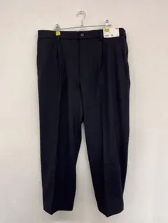 UNIQLO タックワイドパンツ ネイビー XL