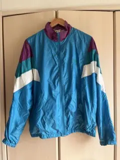 adidas ナイロンジャケット 青紫