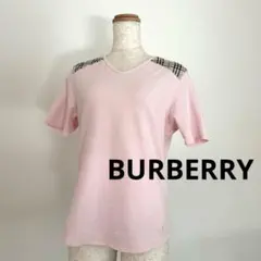 Burberry バーバリー Vネック ノバチェック 半袖 三陽商会