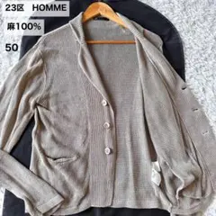 極美品　23区　HOMME ニット　テーラードジャケット　麻100％　50 春夏のサムネイル