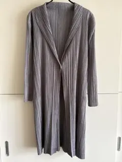 PLEATS PLEASE カーディガン 長袖 肩パッド ベージュ コート - メルカリ