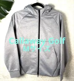 상태좋음 キャロウェイ ゴルフ ダンボールニット フルジップパーカー グレー M