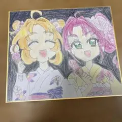 一点物 明智あんな　小林みくる　手描きイラスト ファンアート