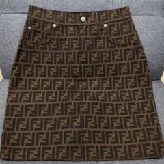 FENDI フェンディ ズッカ柄 ミニスカート ヴィンテージ 28 S