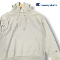 【人気】チャンピオン リバースウィーブ スウェットパーカー グレー M 日本XL