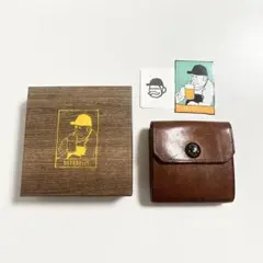 BEERBELLY ビアベリー ハッチバック コニャック　コンパクト財布　レザーのサムネイル