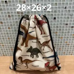 お着替え袋　体操服袋　上履き入れ　上靴袋　巾着袋　ハンドメイド　男の子　恐竜