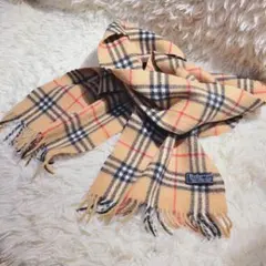 バーバリー　マフラー　ノヴァチェック　ラムウール100％　ヴィンテージ品