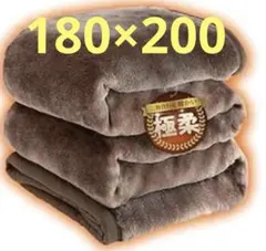 極暖二枚合わせ毛布 180×200 ふわ軽厚手　抗菌防臭　洗える冬の贅沢毛布