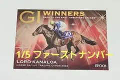 世界に5枚 ロードカナロア ホースレーシングカード