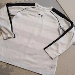 PUMA 長袖カットソー 160 ホワイト/ブラック