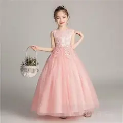 ❤️ 子供ドレス ピアノ 発表会 結婚式　女の子 フォーマル ピンク　140