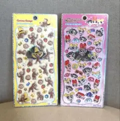 パワーパフガールズ＆ジョージ　プチドロップステッカー