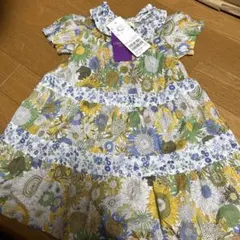 も*え様 センスオブワンダー⭐︎リバティ 花柄 ワンピース 95cm未満