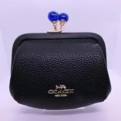 新品未使用　COACH キスロック がま口 コインケース ブラック　C2132