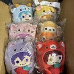 753 すとぷり もちもちあにまるぬいぐるみ 6種 + うちわ1点