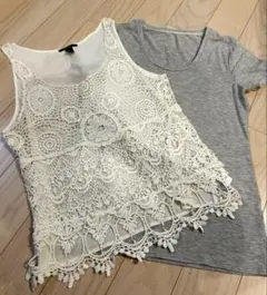⭐︎FOREVER 21 ノースリーブ＆グレーTシャツ 2点セット⭐︎