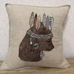CORAL & TUSK クッション クマ刺繍