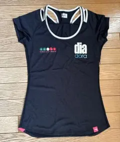 【新品】DIADORA テニス レディースゲームシャツ ネイビー M　推のサムネイル