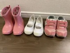 키즈 슈즈 3켤레 세트 핑크 화이트