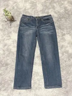 W-HEART ダブルハート ストレッチ ボーイフレンド デニム L