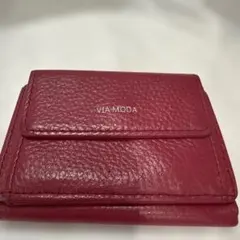 VIA MODA 三つ折り財布 ピンク