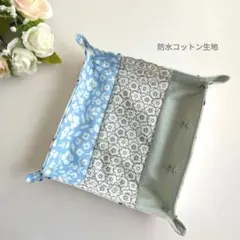 ファブリックトレイ　布トレイ　 Mサイズ　パッチワーク 1