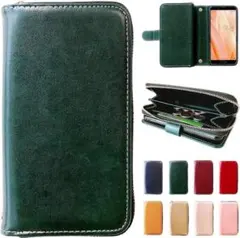 AQUOS ZETA SH-04H スマホケース手帳型財布付きダークグリーン