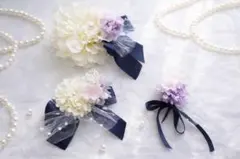 ￼再販！　コサージュ　お得な親子3点セット　入学式、卒園式、卒業式、入園式、