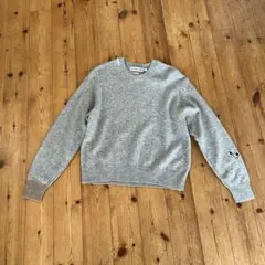 UNIQLO x ANYAHINDMARCH ウールセーター グレー Ｌサイズ