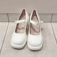 靴 量産型 地雷系 白 パンプス 厚底 ヒール 可愛い かわいい SHEIN