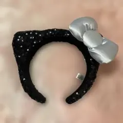 usj ユニバ　カチューシャ　ハローキティ　スパンコール