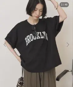 アメリカンホリック　BROOKLYN ロゴTシャツ　ブラックＬのサムネイル