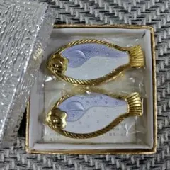 SHIROKANE　白金貴金属店　七宝焼　魚モチーフ箸置き　2個セット