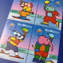 8735 外国切手 サンマリノ 2002年ソルトレイクオリンピック キャラクター
