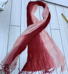 レディース ストール 薄手 エレガント　マフラー 臙脂色 軽い